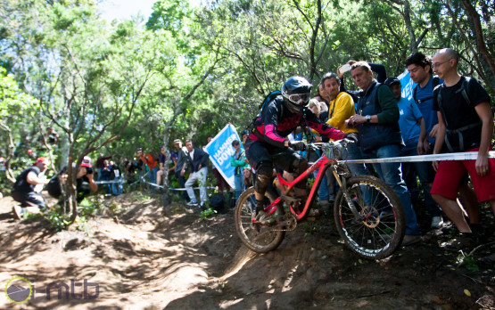 One of the fastest ggravity Endurance riders Remi Absalon here riding at the EWS in Punta Ala.